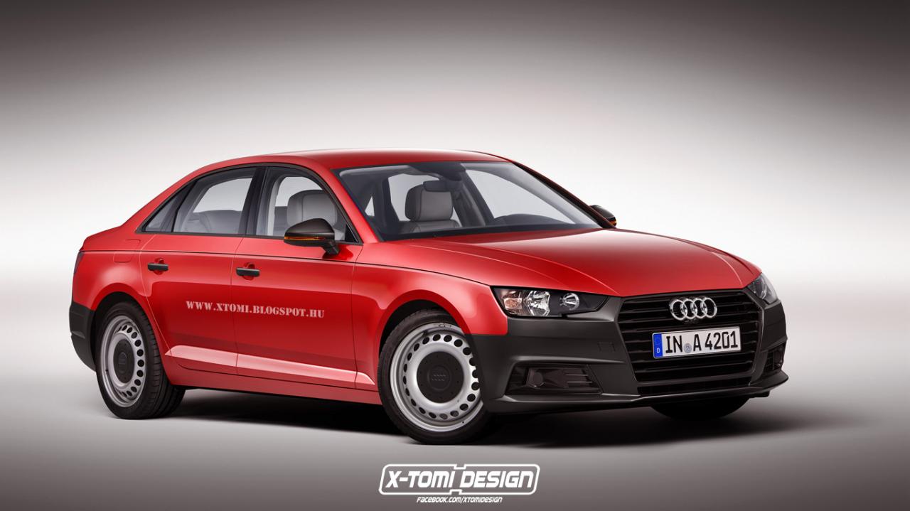 Entry-level Audi A4 (B9) rendering